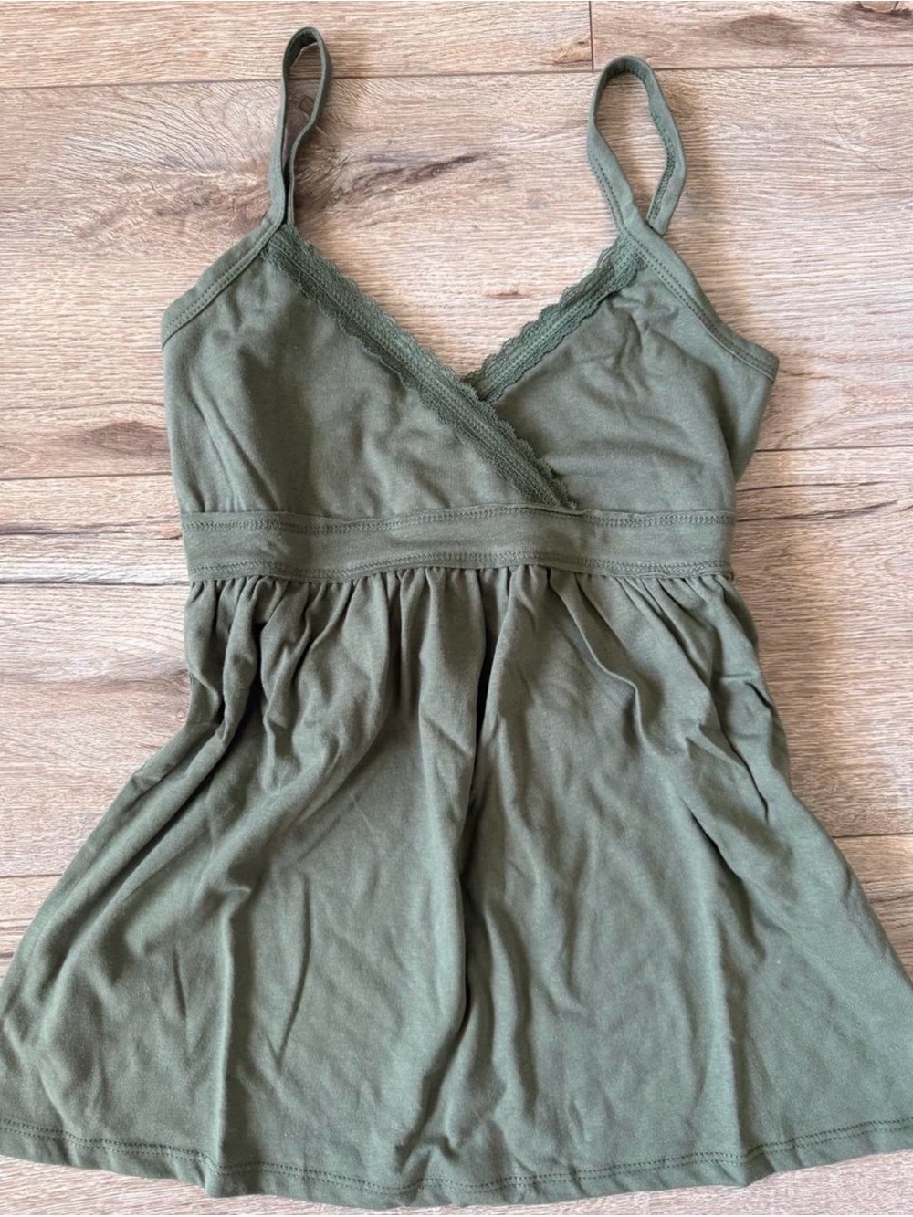 Vintage Steve Madden lace green baby top size small